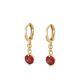 Aretes Con Esmeralda, Amatista, Rubí, Swarovski Oro 14K Lam Rojo