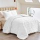 Bluelander Funda Duvet Queen 226x229 cm, Microfibra, Blanco Rombos