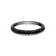 Churumbela Black Babe II acero inoxidable con zirconias negras talla 9