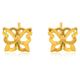 Aretes Broqueles Mariposa Oro 24k Laminado Para Niña