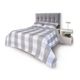 Colcha Squares Gris Doble Vista Queen Size Dormireal