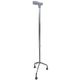 Baston 3 Apoyos de Aluminio Resistente Ajustable Plata Eko