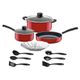 Batería de Cocina Tramontina Primaware Rojo 12 Piezas