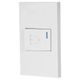 Placa armada 1 interruptor de timbre,1.5mod, Española,blanco Volteck