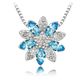 Dije con cadena Ocean Heart, Baño oro blanco, 18K, AC16-247