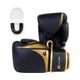 Guantes de Box Bluelander 8 Oz Negro y Dorado Protector Bucal Incluido