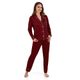 Pijama Pantalon Camisera Jevec Brush PJ2201 Vino Pijama Brush Liso Vino PJ2201 T-461 Vino
