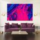 Cuadro Decorativo Abstracto Rosa/Morado 140cm X 87cm Lienzo Tela Brillosa