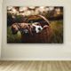 Cuadro Decorativo Animales Perritos 140cmX87cm Lienzo Tela Brillante