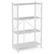 Estante rack plegable con 4 niveles blanco