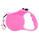 Correa retráctil para perro color rosa 5 kg max