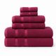 Juego de 6 Toallas de Microfibra Suaves y Absorbentes Vino | Cuerpo, Manos y Facial | Kyuden Home