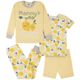 Pijama Gerber amarillo algodón niña set 4 piezas 2 a 5 años