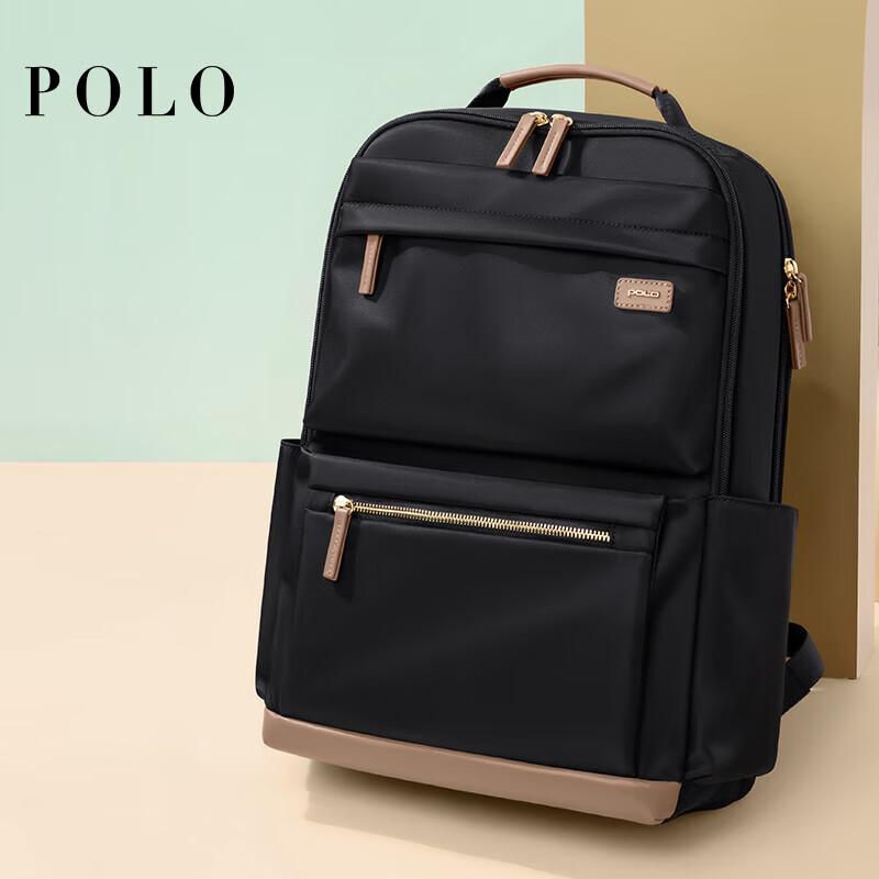 Mochila POLO HIGHVOLUME de gran capacidad para laptops de 14 a 15.6 pulgadas Negro para mujer