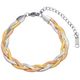 Pulsera trenzada acero plata Twinella MXTWQ-001 Pulsera estilo acero dorado
