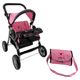 Carriolita De Muñecas Niña Baby Kaori Cc100 Con Pañalera Rosa Claro