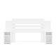 MOBI Cabecera Matrimonial Verona – Respaldo de Madera Color Blanco - Dos Buros Empotrados
