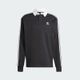 Polo de Rugby Adidas Originals para hombre manga larga negro