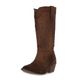 Botas Color Cafe Para Mujer Tacón 6cm 22