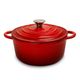 Olla de Hierro Fundido Esmaltada 3.9L Roja Horno Holandés Dutch Oven