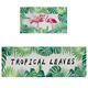 Ilios Innova | Juego de 2 Tapetes de cocina baño antideslizante Tropical.