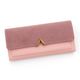 Cartera de mujer larga tipo clutch de semicureo Rosado HOGAWAY