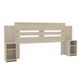 MOBI Cabecera Queen Verona – Respaldo de Madera Color Legno Salinas - Dos Buros Empotrados