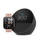 Combo Amazon Echo Spot Negro + Amazfit Bip 6 Rosa