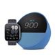 Combo Amazon Echo Spot Azul + Amazfit Bip 6 Negro