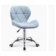 Silla de oficina con respaldo geométrica ergonómica azul