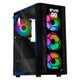 Gabinete xtreme pc eva 00 comic media torre 4 fan argb negro