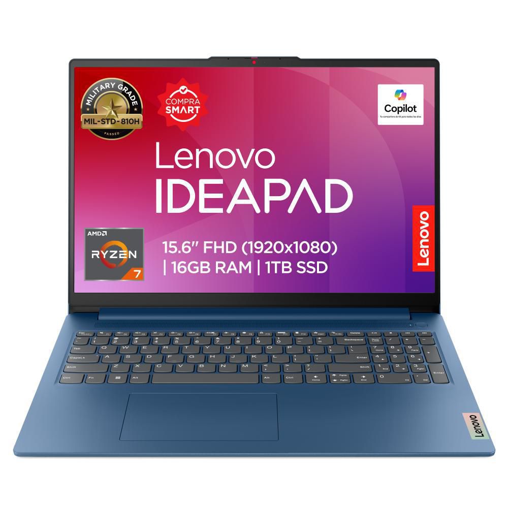 Imagen de Laptop Lenovo Ideapad Slim 3 15ABR8 15.6" FHD AMD Ryzen 7 16GB RAM 1TB SSD