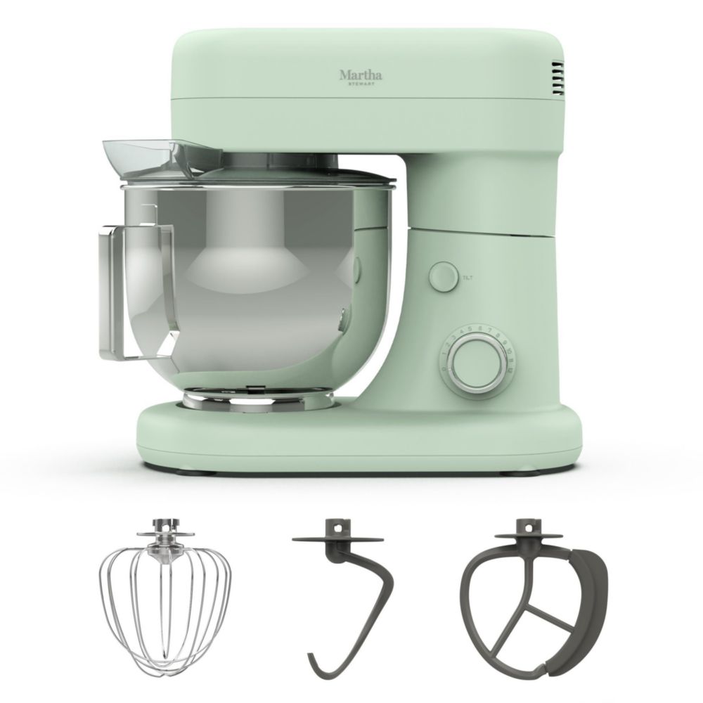 Batidora de pie Martha Stewart de 12 velocidades con bowl de acero inoxidable de 53 cuartos