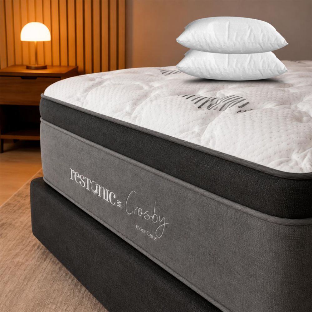Colchon Restonic Matrimonial Megaconfort Ortopédico Almohadas gratis
