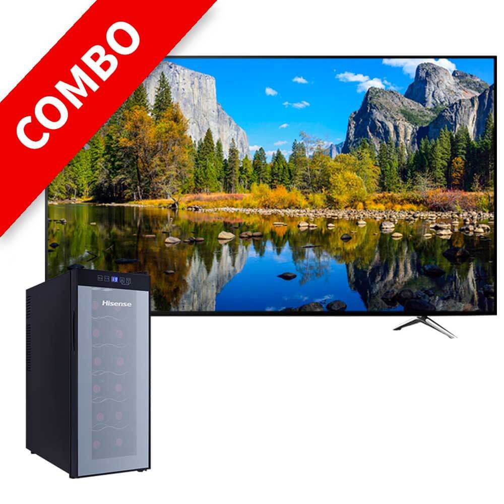 Pantalla LED Hisense 65 Pulgadas 4K Smart 65CU6200/B + Cava De Vino