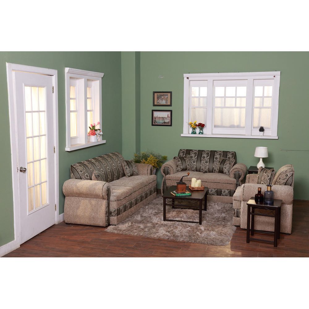 Sala Nicole 3 pzs Beige con Verde | Elektra online - elektra