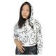 Sudadera con gorro caras estampadas blanca Talla Mediana